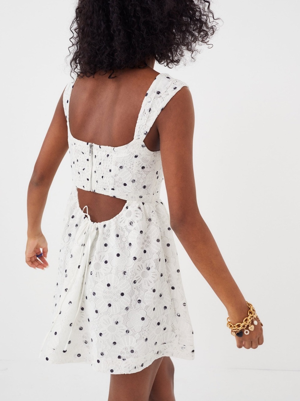 For Love and Lemons Donna Mini Dress Polka Dot - Picture 2 of 7